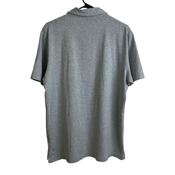 Public Rec Polo Shirt Large Mens Grey Short Sleeve Performance Preppy Active - Picture 2 of 13